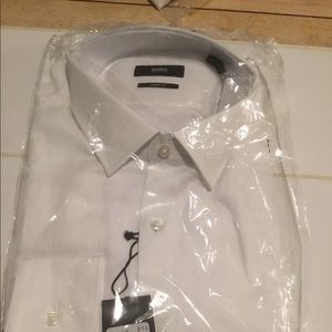 white Hugo Boss men’s dress shirt